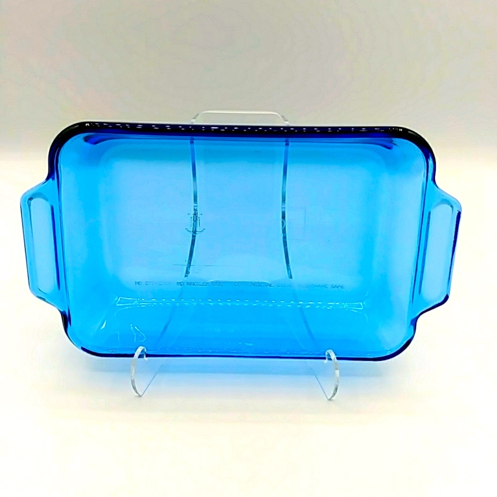Anchor Hocking Blue Baking Dish 6x9" 1 Quart - Picture 2 of 7